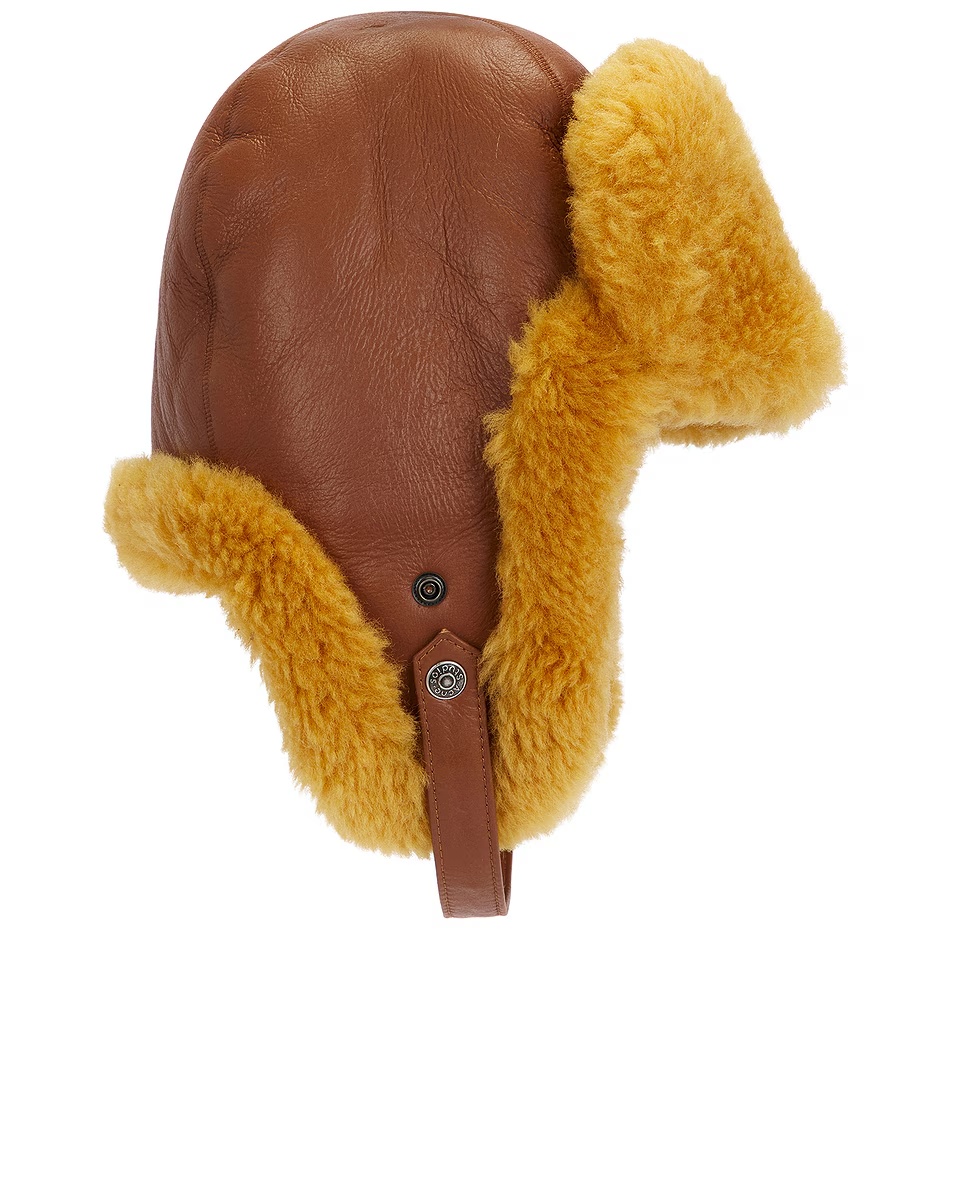Belmet Shearling Hat Rust Brown