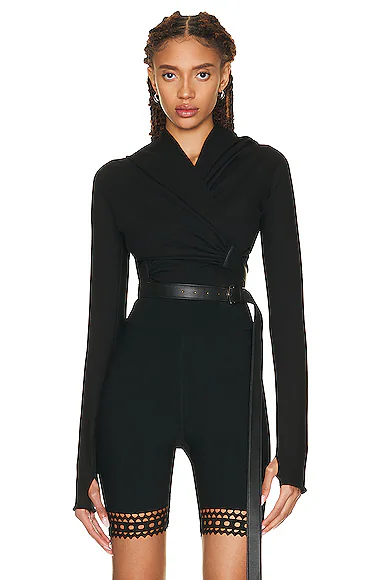 Wrap Top Noir