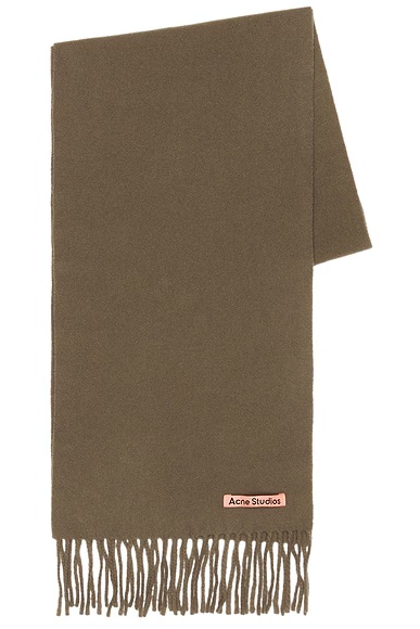 Canada Skinny Scarf Khaki Green
