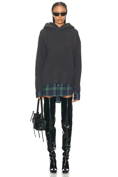 Krisp Cotton Flannel Sweater Graphite