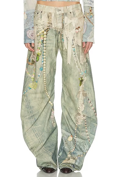 2006F Goth Twisted Leg White & Green