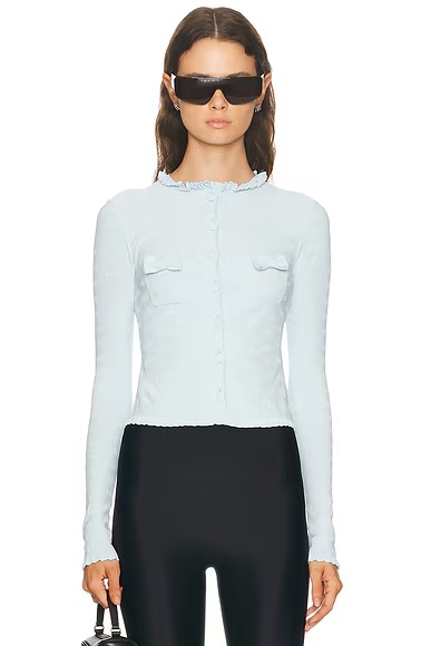 Fitted Cardigan Light Blue