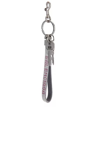 Charm Balen Strass Keychain Smoke Grey & Pink