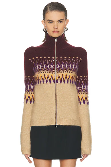 Kordica Nordic Shrunken Sweater Orange & Purple