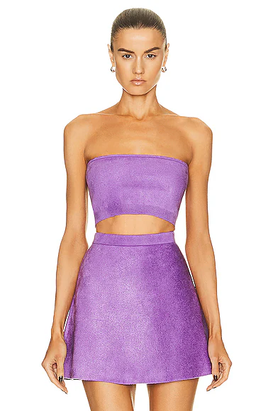 Velvet Bandeau Top Glycine