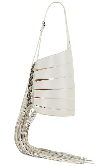 Medium Babel Fringe Hobo Bag Ivory