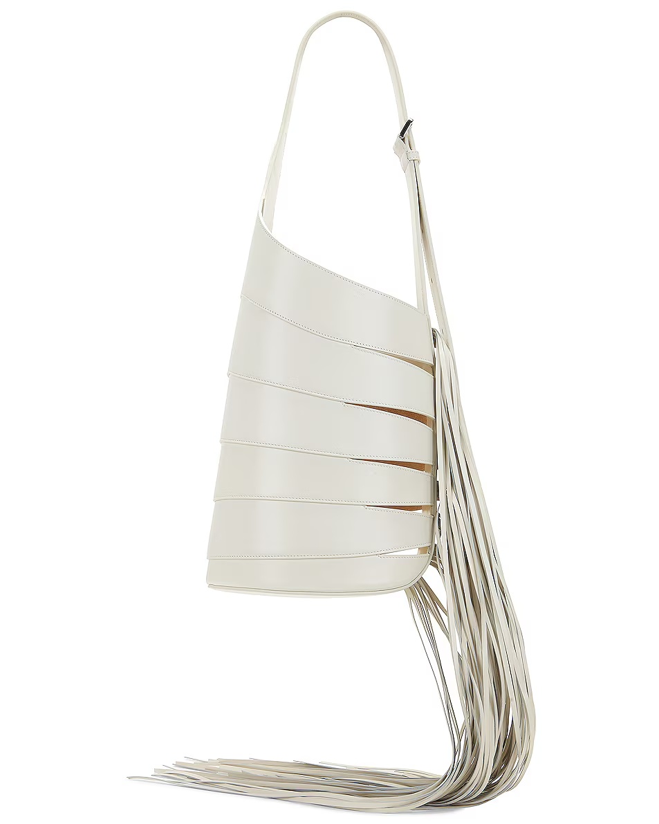Medium Babel Fringe Hobo Bag Ivory