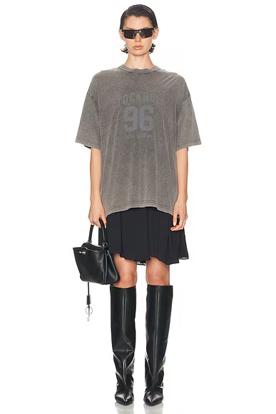 Ennie College Shirt Dress Anthracite & Black