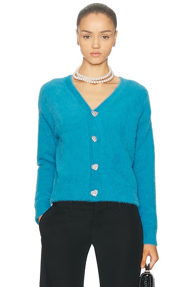 Fluffy Cardigan Blue