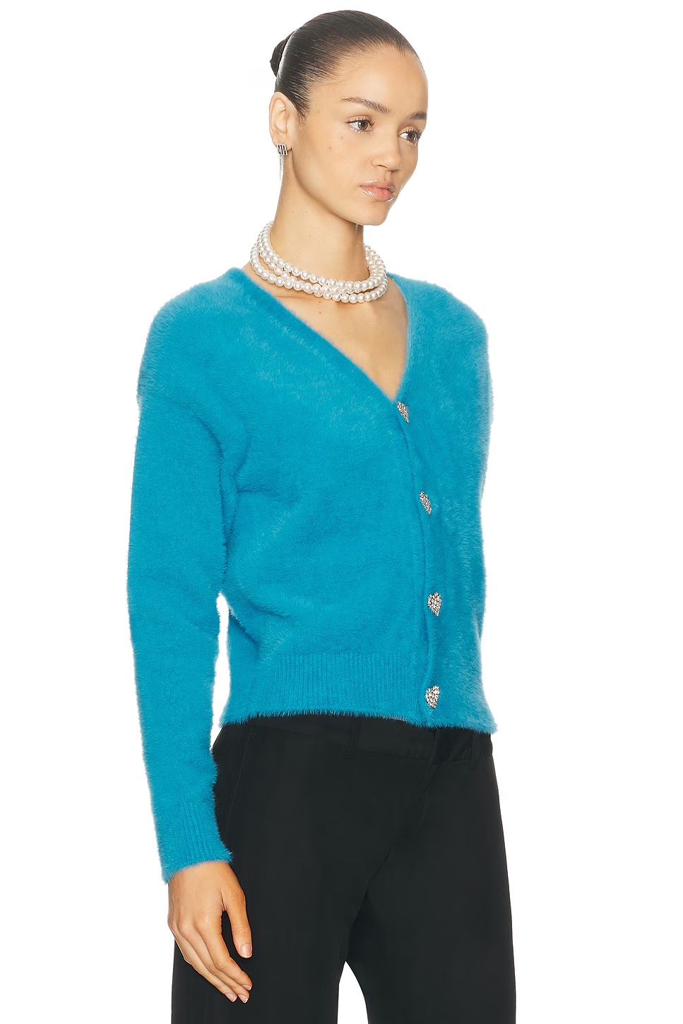 Fluffy Cardigan Blue