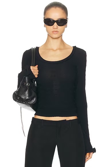 Long Sleeve Top Black